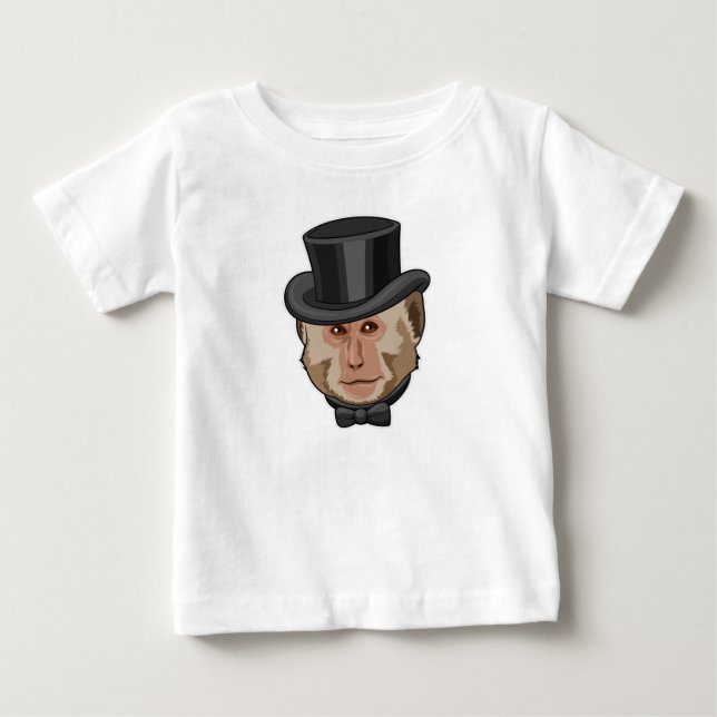 Monkey with Cylinder Baby T-Shirt (Front)