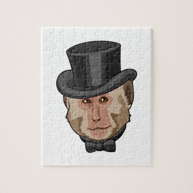 Monkey with Cylinder Jigsaw Puzzle (Vertical)