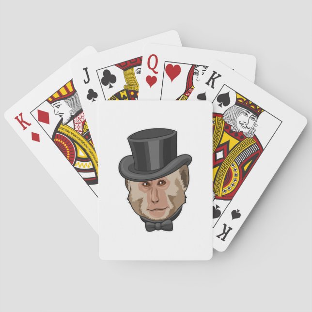 Monkey with Cylinder Playing Cards (Back)