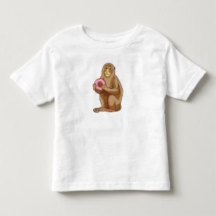 Monkey with Donut Toddler T-Shirt