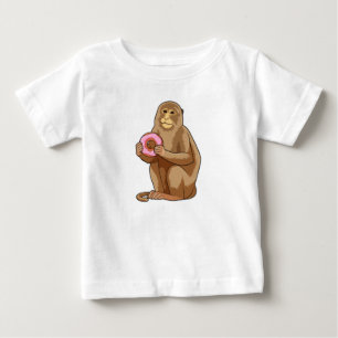Monkey with Doughnut Baby T-Shirt