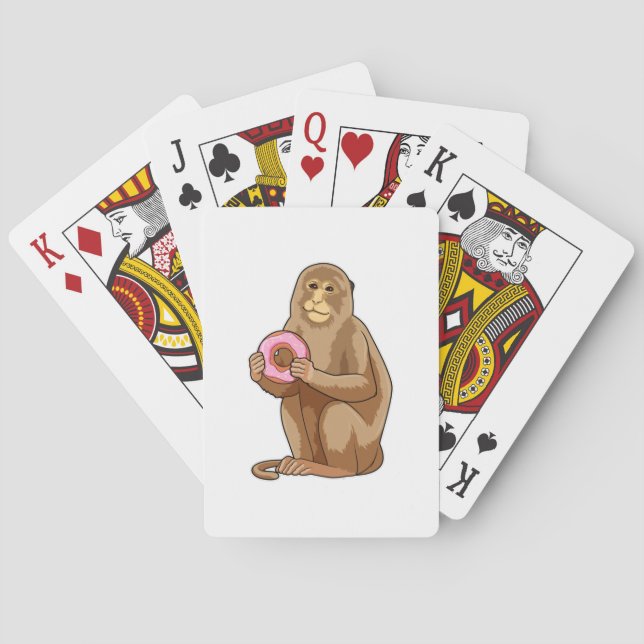 Monkey with Doughnut Playing Cards (Back)