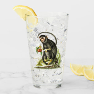 Monkey with Fruit Glass