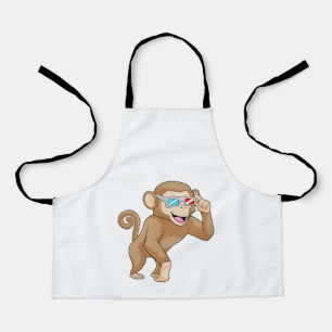 Monkey with Glasses Apron