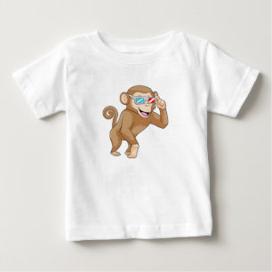 Monkey with Glasses Baby T-Shirt