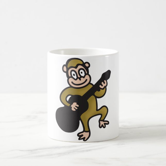 monkey with guitar coffee mug (Center)