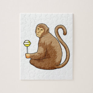 Monkey with Lollipop Jigsaw Puzzle