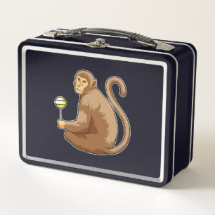 Monkey with Lollipop Metal Lunch Box