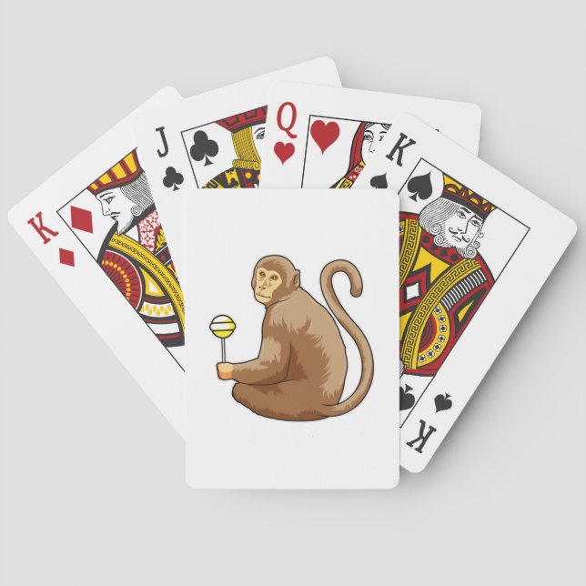 Monkey with Lollipop Playing Cards (Back)