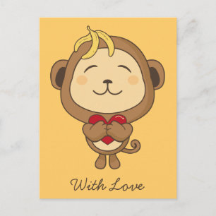 Monkey with love Postcard