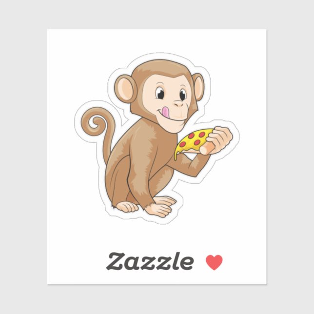 Monkey with Piece of Pizza (Sheet)