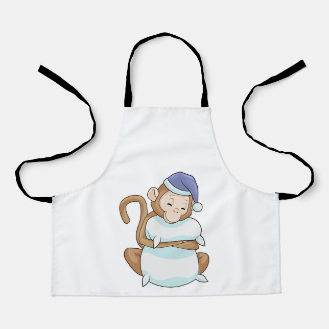 Monkey with Pillow & Sleepyhead Apron (Front)