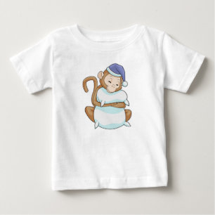 Monkey with Pillow & Sleepyhead Baby T-Shirt