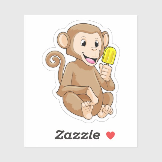 Monkey with Popsicle (Sheet)