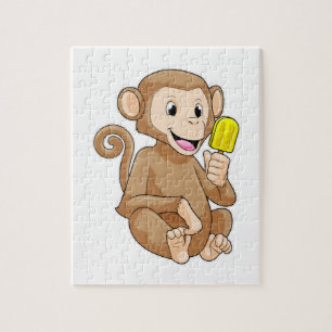 Monkey with Popsicle Jigsaw Puzzle