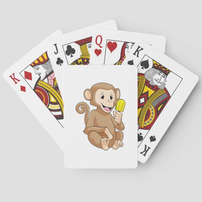 Monkey with Popsicle Playing Cards (Back)