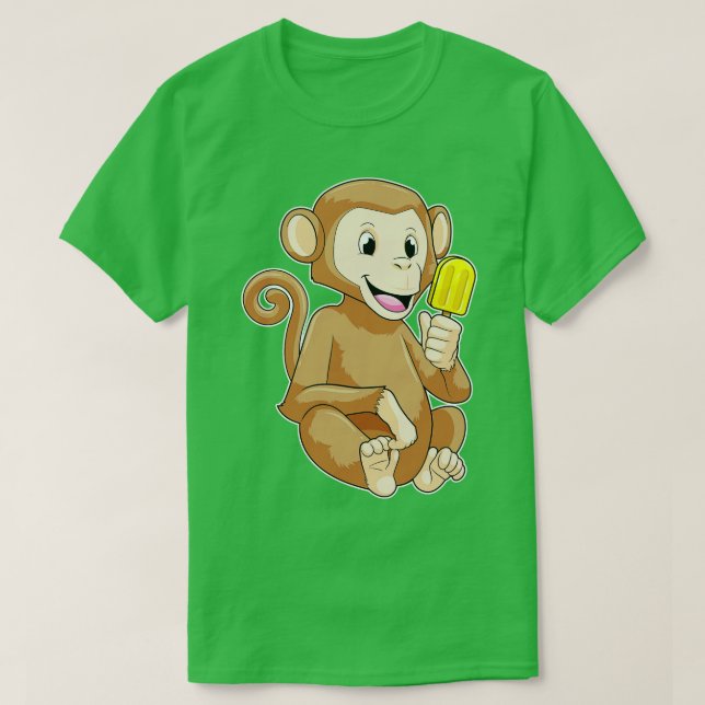 Monkey with Popsicle T-Shirt (Design Front)