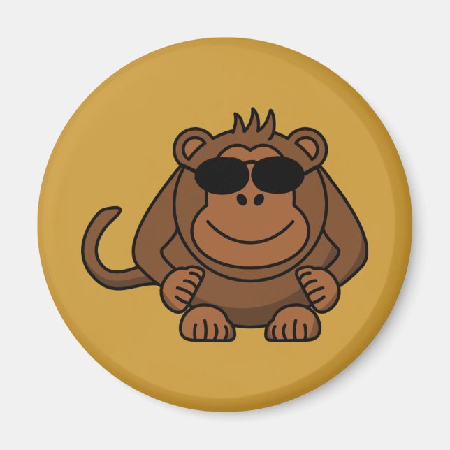 monkey-with-sunglasses magnet (Front)