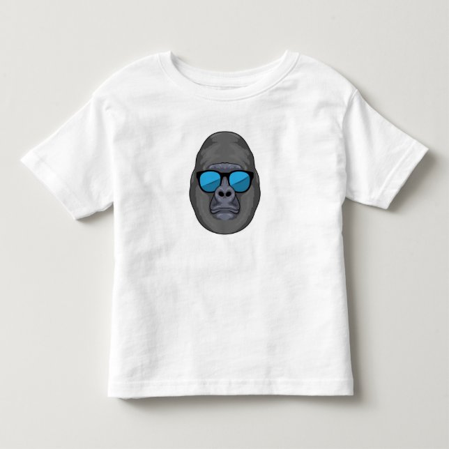 Monkey with Sunglasses Toddler T-Shirt (Front)