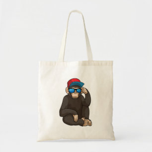 Monkey with Sunglasses Tote Bag