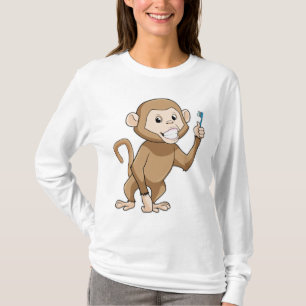 Monkey with Toothbrush T-Shirt
