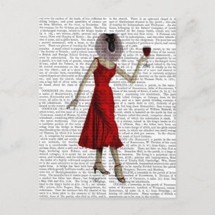 Monkey with Wine Postcard