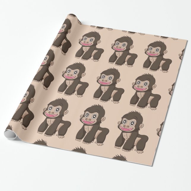 Monkey Wrapping Paper (Unrolled)