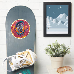 Monkeying Around in Space Stickers Retro Fun