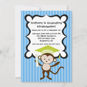 Monkeying Around Kids Graduation Invitation