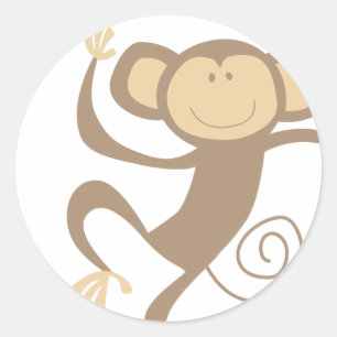 Monkeying Around Round Stickers