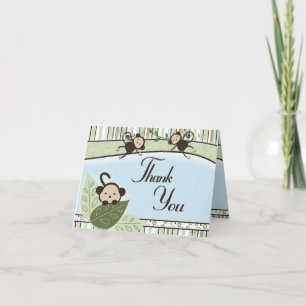 Monkeys and Thank You Card