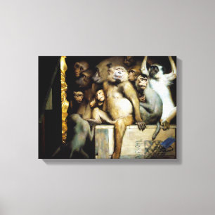 Monkeys as Judges of Art Canvas Print