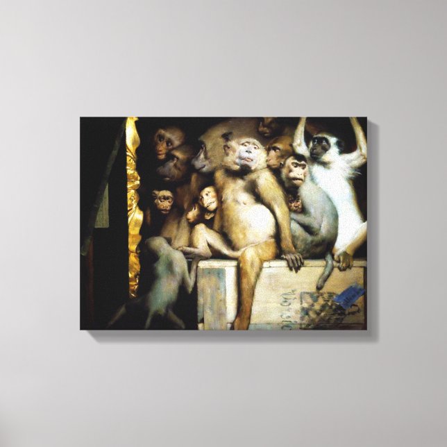 Monkeys as Judges of Art Canvas Print (Front)