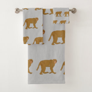Monkeys bath towel set