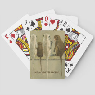 Monkeys Business Birthday From Group Personalised Playing Cards