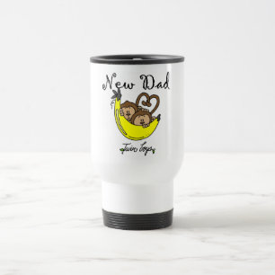 Monkeys Dad of Twin Boys Tshirts and Gifts Travel Mug
