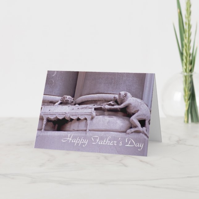 Monkeys father's day card (Front)