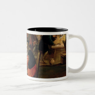 Monkeys in a Tavern, detail of the card game Two-Tone Coffee Mug
