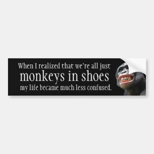Monkeys In Shoes Bumper Sticker