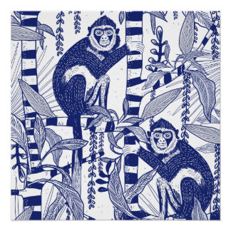 Monkeys in the Jungle Poster