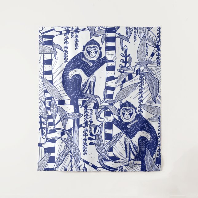 Monkeys in the Jungle Tapestry (Front)