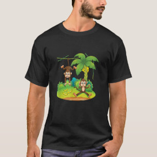 MONKEYS IN TREES Jungle Animals Cute Birthday Gift T-Shirt
