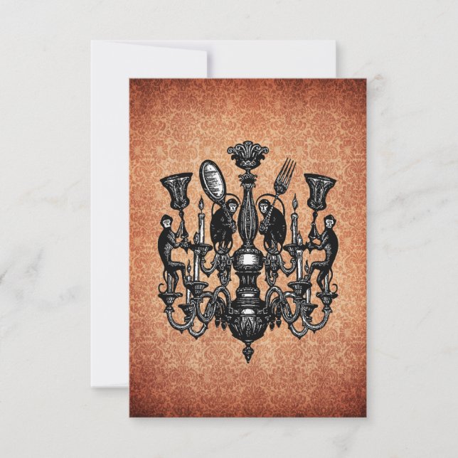 Monkeys on Chandelier ~ Invitations (Front)