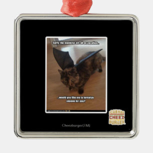 Monkeys on vacation metal tree decoration