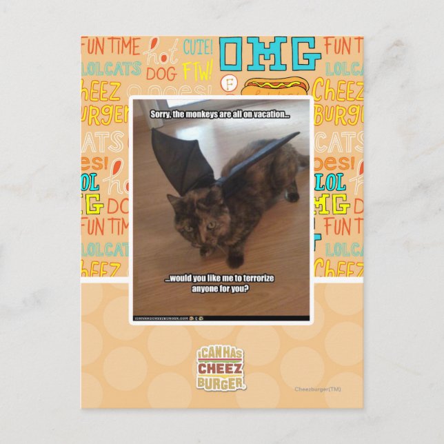 Monkeys on vacation postcard (Front)