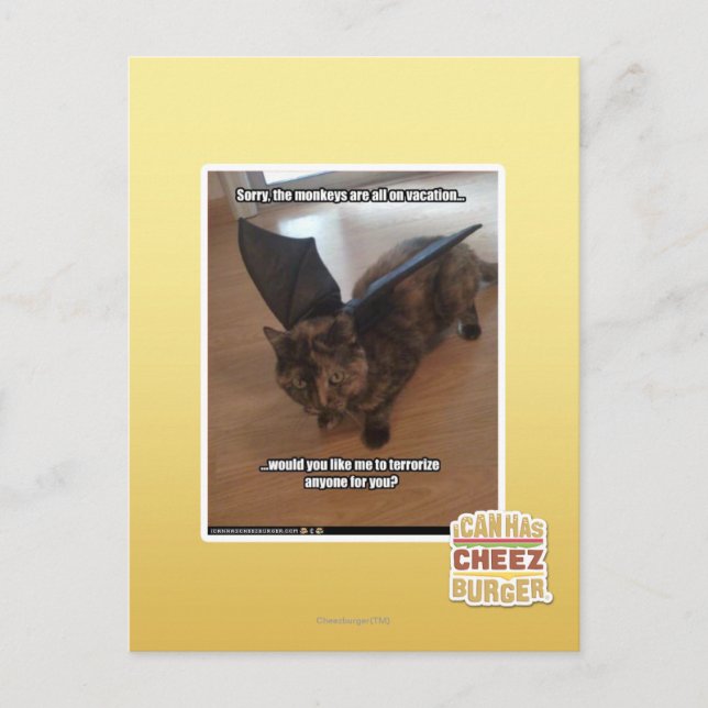 Monkeys on vacation postcard (Front)