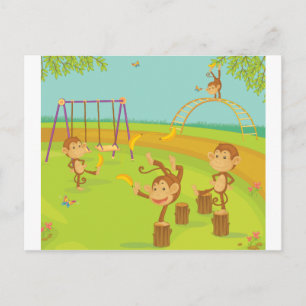 Monkeys Postcard