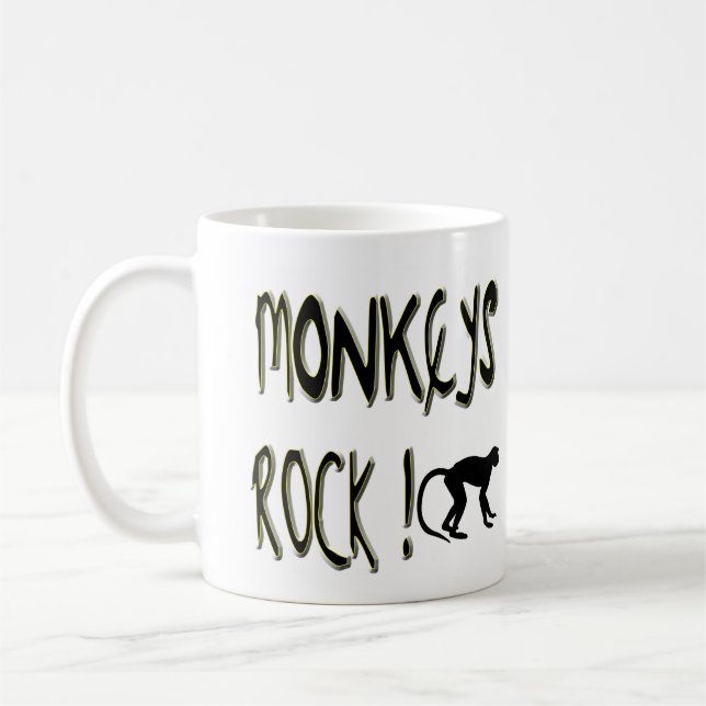 Monkeys Rock! Mug (Left)