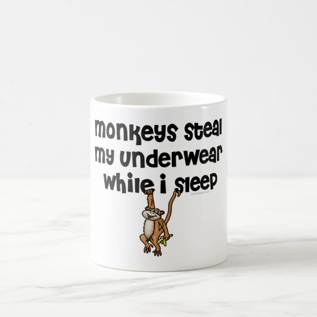 Monkeys Steal My Underwear! Coffee Mug (Center)