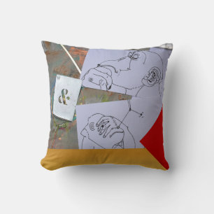 Monkeys thinking about New Year's resolutions P Cushion